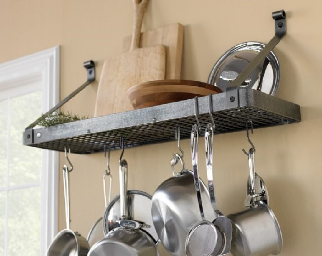 kitchen pot rack wall mount