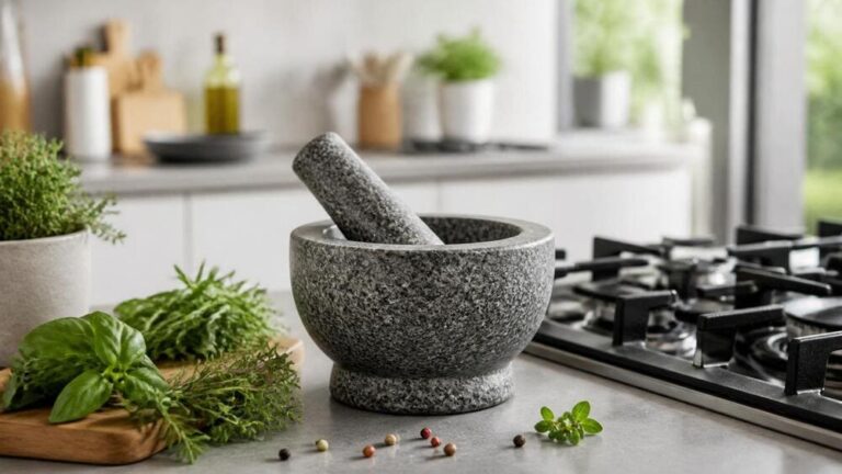 Granite mortar and pestle