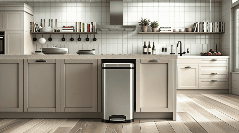 stainless steel step trash can